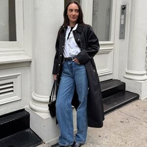 NewJ Crew Long Barn Jacket in Waxed Cotton Twill XL  Coat $358 Retail